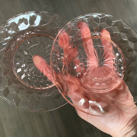 Set of Cubist pink saucers - Picture 2 of 4